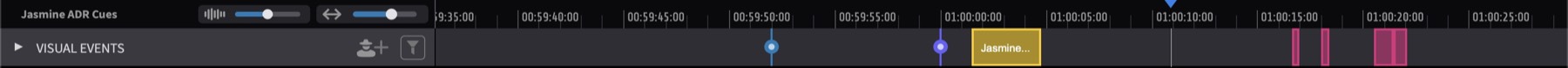 Visual Event Track in Video Sync's Timeline Section