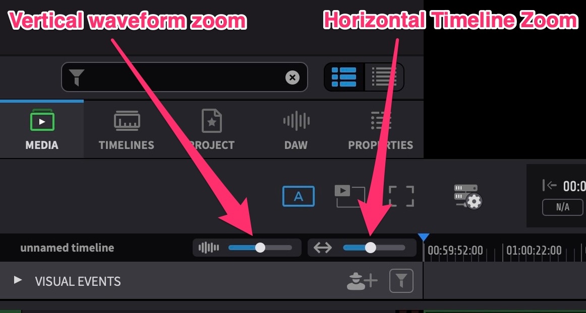Zoom Sliders