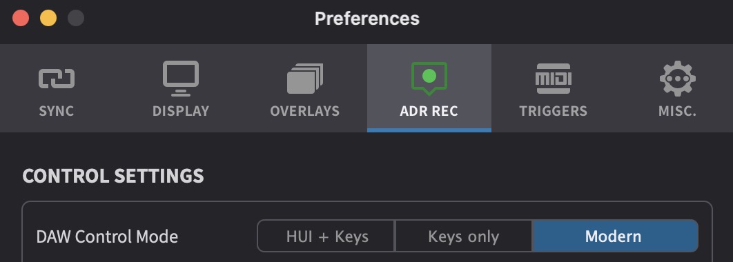 DAW Control Mode