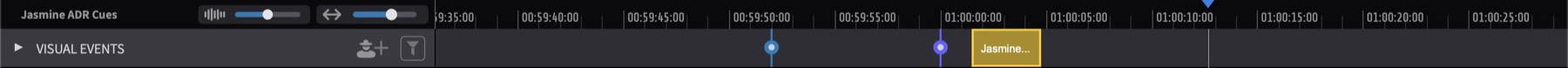 Visual Event Track in Video Sync's Timeline Section