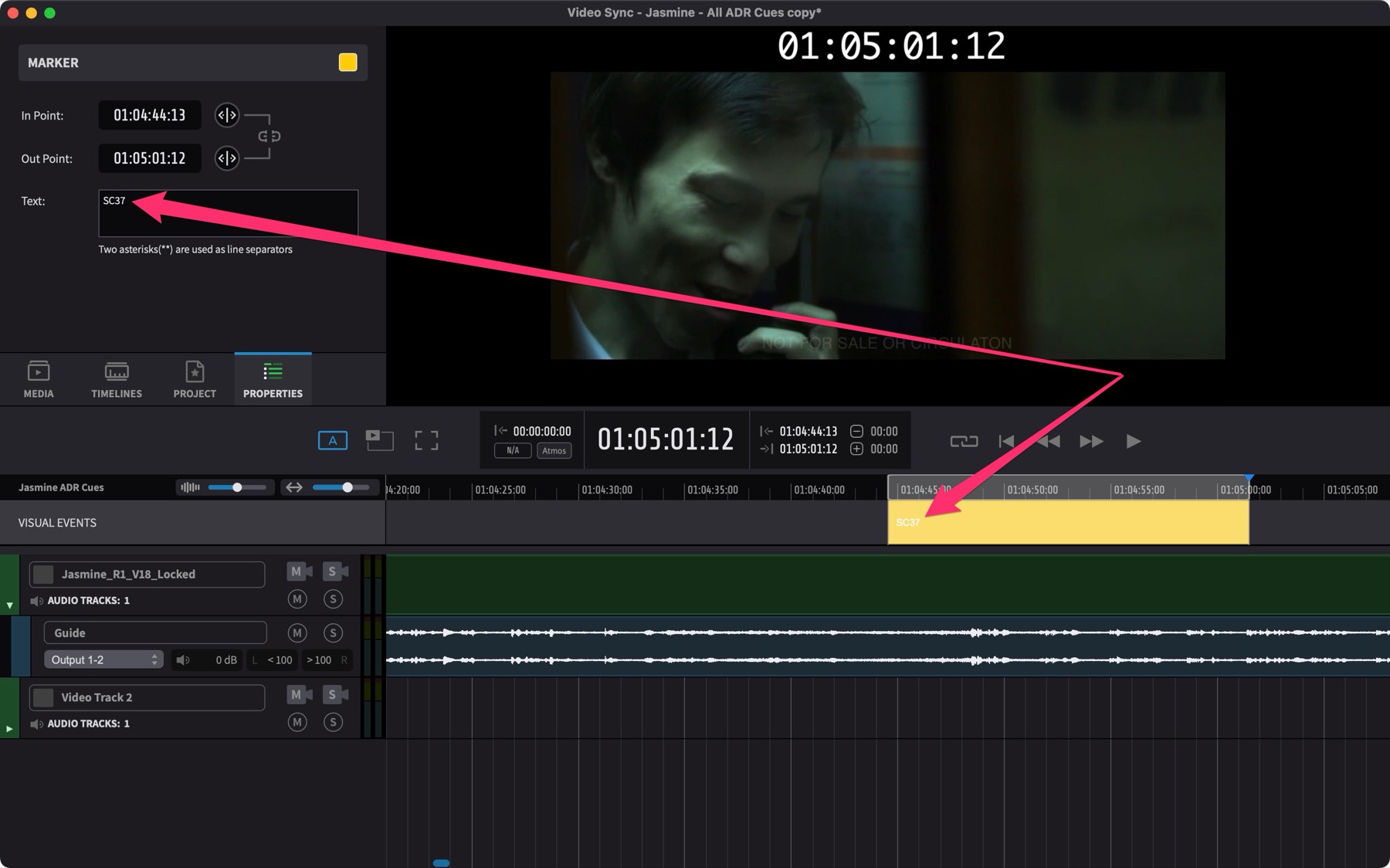 Editing Visual Event in Video Sync