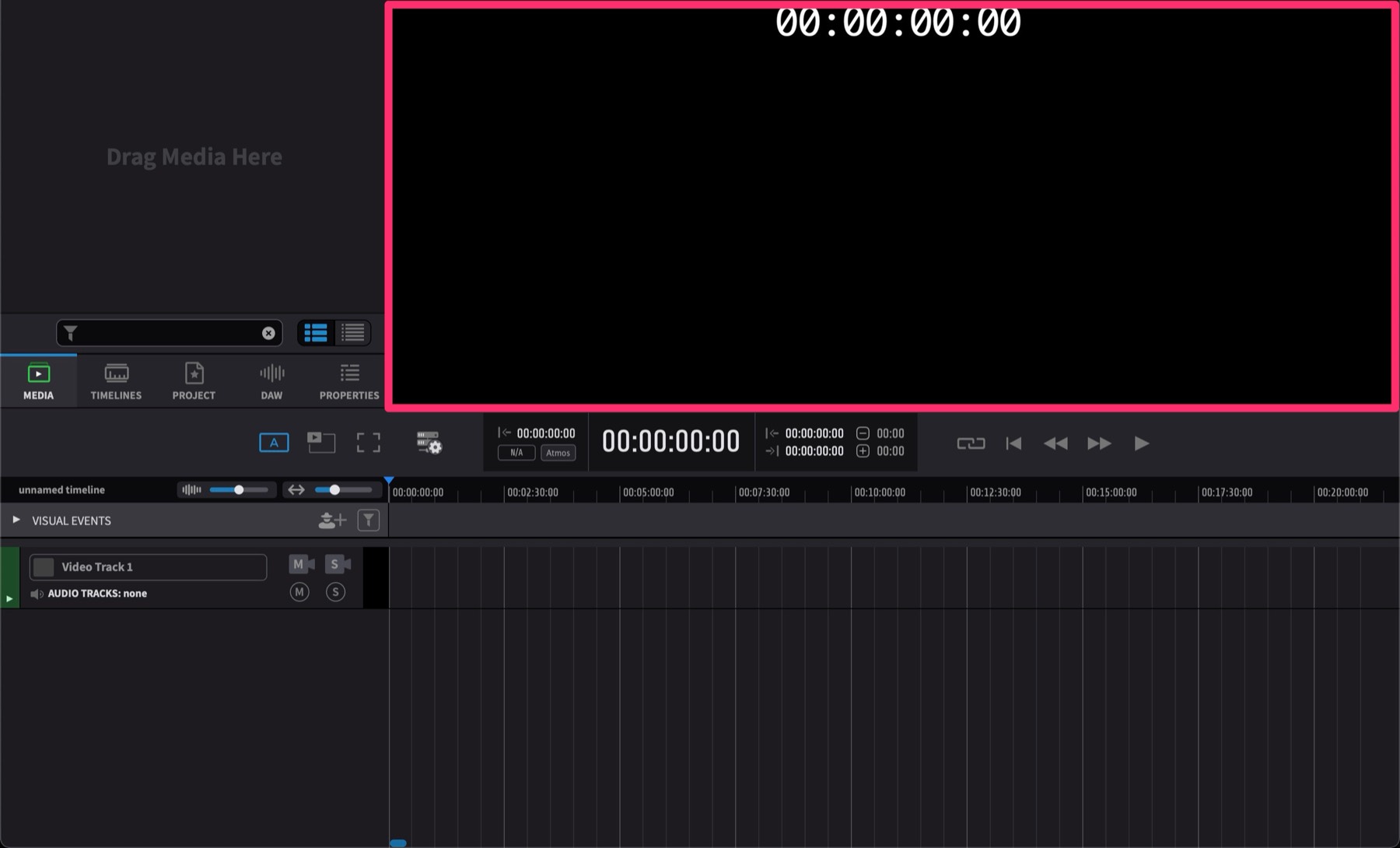 Main Window Video Player Section