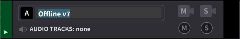 Renaming a Video Track