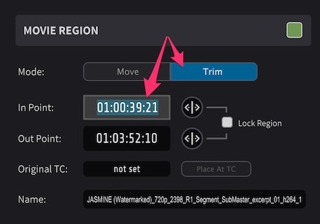 Trimming region boundaries numerically